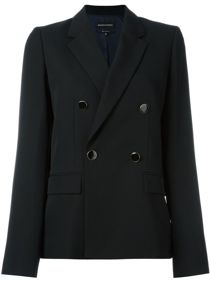 Vanessa Seward Double-breasted Blazer, Women's, Size: 40, Black, Viscose/virgin Wool
