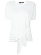 Dolce & Gabbana Tie T-shirt, Women's, Size: 44, White, Cotton/silk