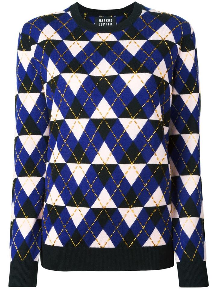 Markus Lupfer 'argyle' Jumper - Multicolour