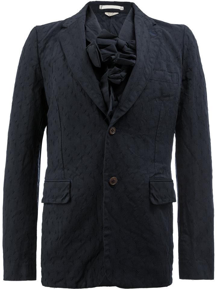Comme Des Garçons Homme Plus Bow Tie Detail Jacket - Blue