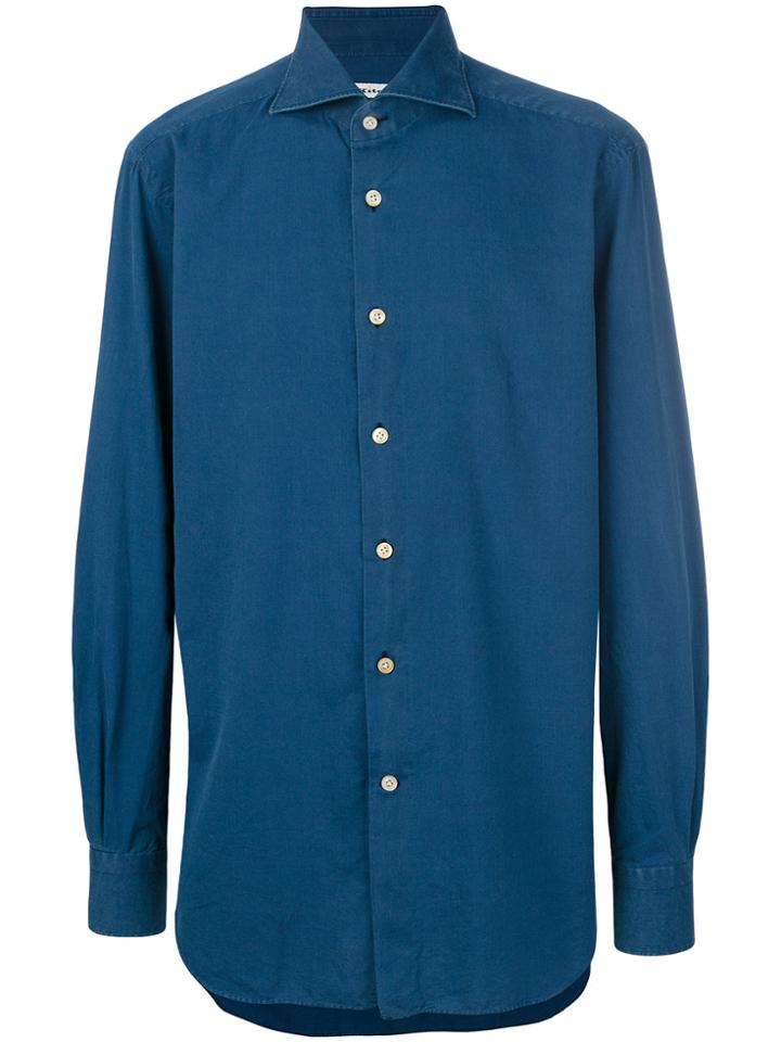 Kiton Classic Denim Shirt - Blue