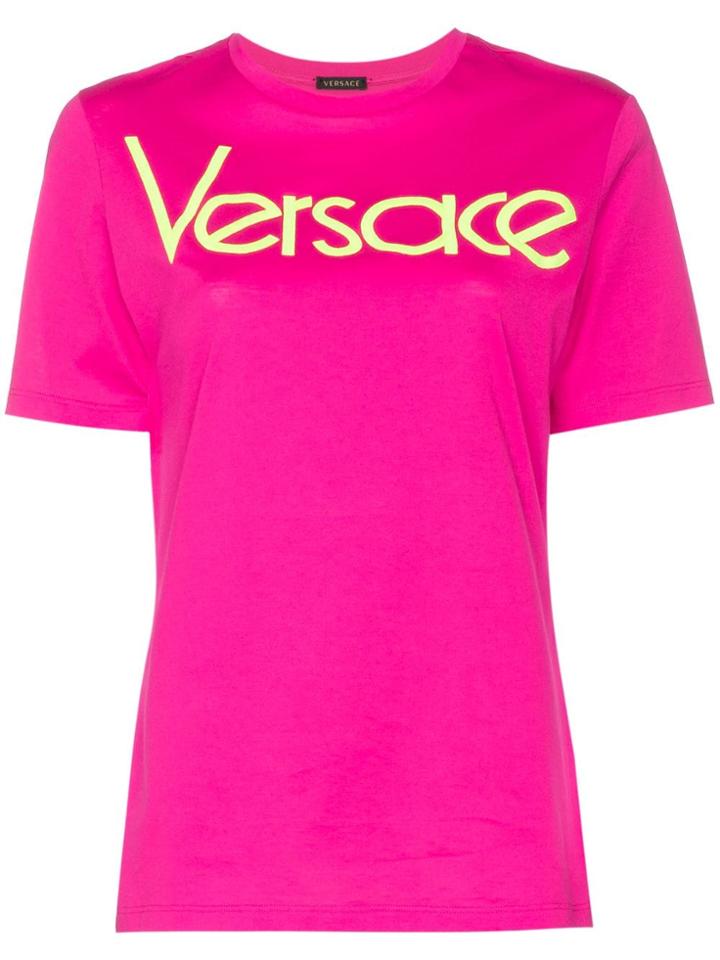 Versace Vintage Logo Printed T-shirt - Pink