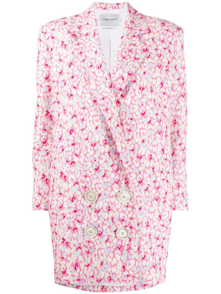 Carmen March Floral Print Blazer - Pink