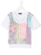 Diesel Kids - Layered Mesh T-shirt - Kids - Cotton/polyester - 6 Yrs, White