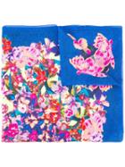 Etro Floral Print Scarf, Women's, Blue, Silk/cotton/cashmere