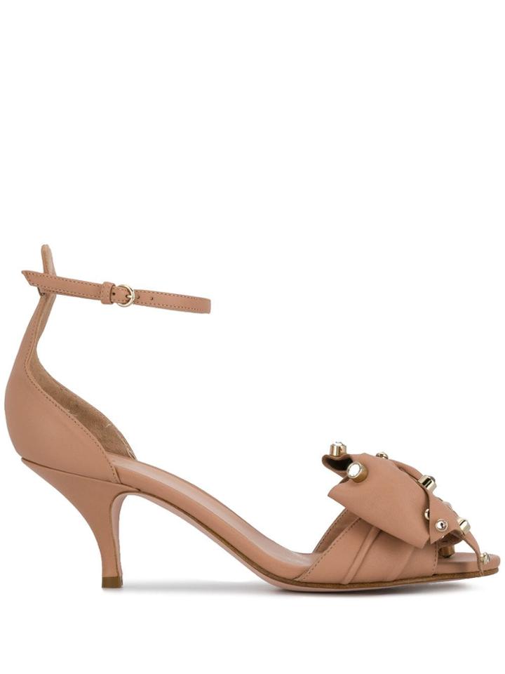 Red Valentino Red (v) Embellished Bow Sandals - Brown