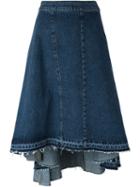 Marni Asymmetric Skirt, Women's, Size: 38, Blue, Cotton