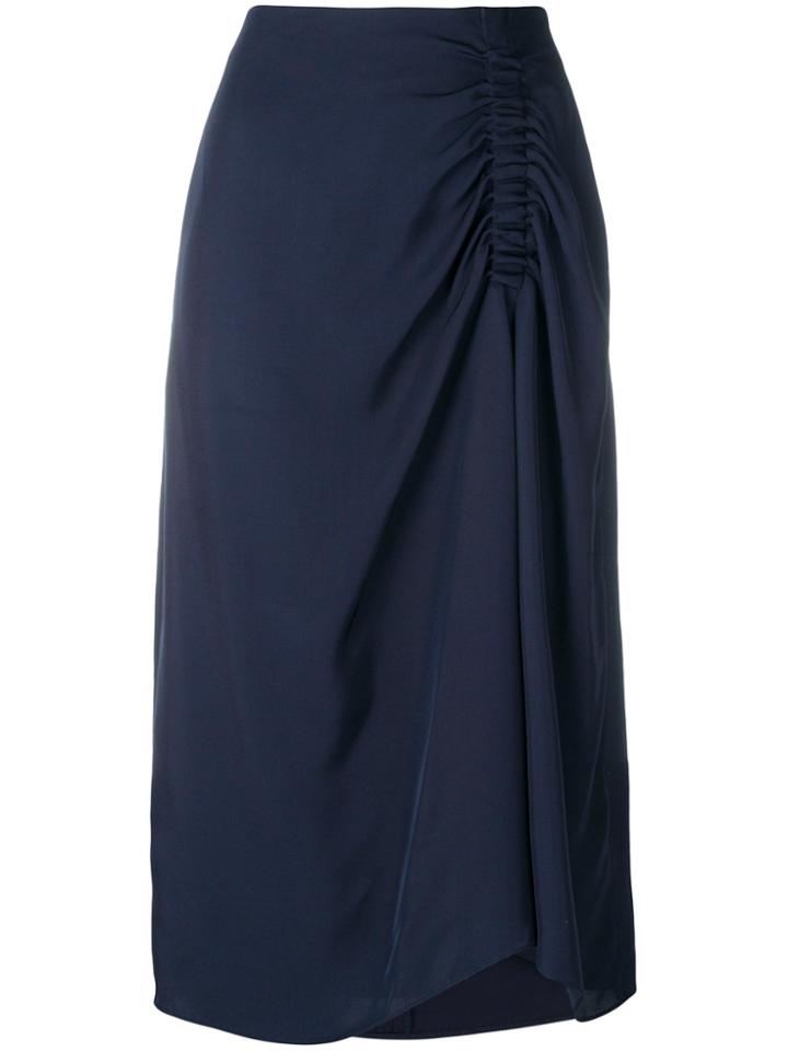Tibi Gathered Detail Skirt - Blue