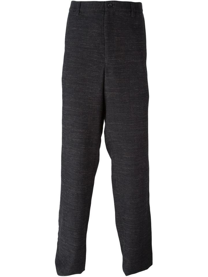 Issey Miyake Men Woven Straight Trousers