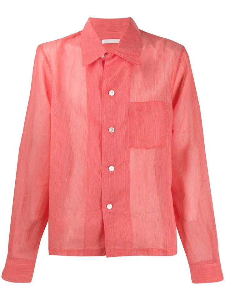 Our Legacy Fine Stripe Shirt - Red