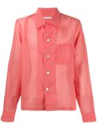 Our Legacy Fine Stripe Shirt - Red