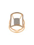 Diane Kordas Crystal Embellished Ring - Metallic