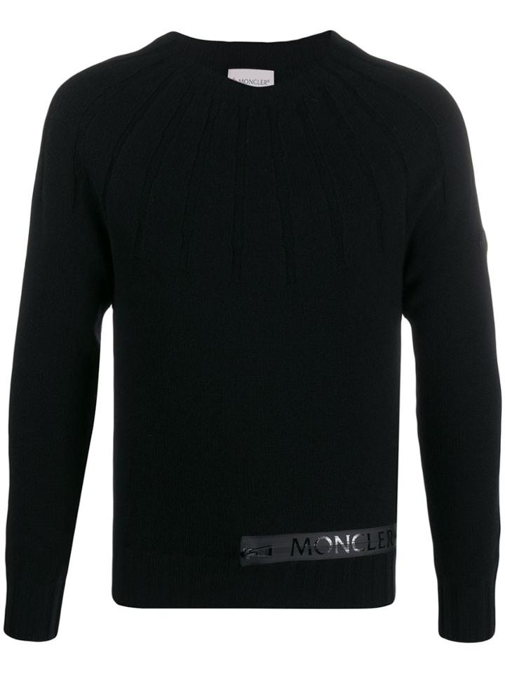 Moncler Knitted Slim-knit Jumper - Black