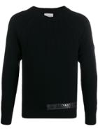 Moncler Knitted Slim-knit Jumper - Black