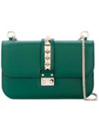 Valentino - Valentino Garavani Glam Lock Shoulder Bag - Women - Leather/metal - One Size, Green, Leather/metal