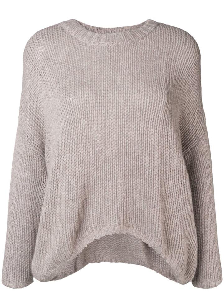 Max & Moi Cashmere Oversized Sweater - Nude & Neutrals