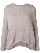 Max & Moi Cashmere Oversized Sweater - Nude & Neutrals