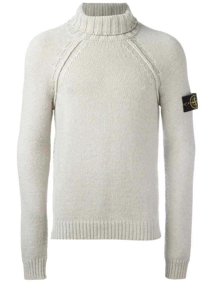 Stone Island Turtleneck Jumper, Men's, Size: Large, Nude/neutrals, Viscose/cashmere/wool/nylon 12