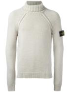 Stone Island Turtleneck Jumper, Men's, Size: Large, Nude/neutrals, Viscose/cashmere/wool/nylon 12