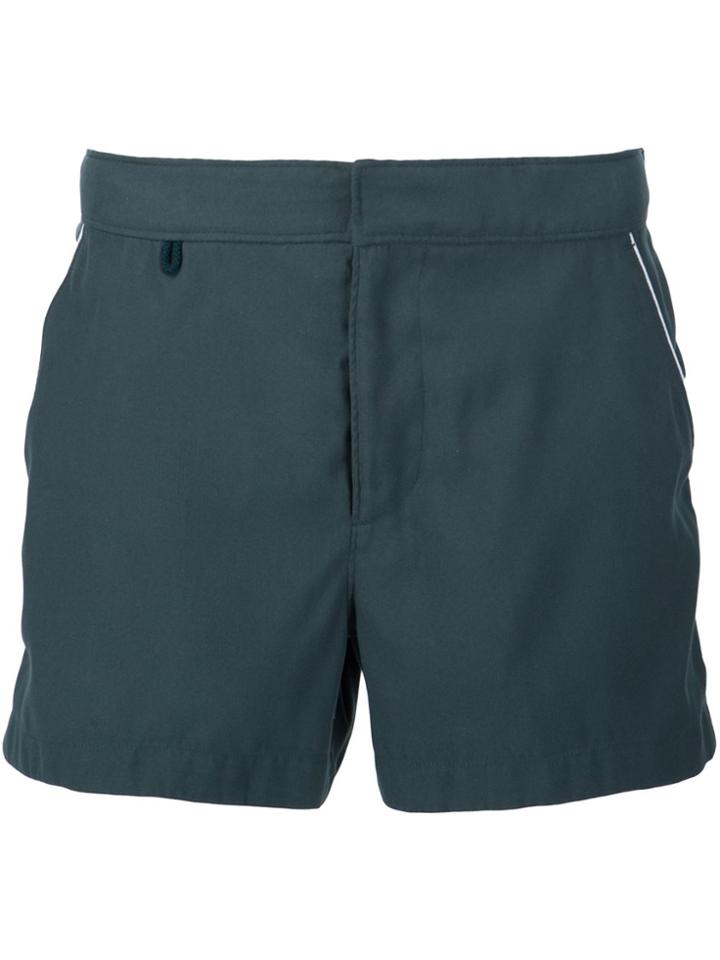 Okun Bolga Zig-zag Print Shorts - Blue