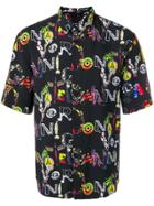 Versus Multi Print Short Sleeve Shirt - Black