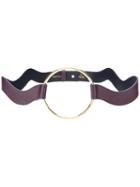 Roksanda Medium Slim Waves Belt, Women's, Pink/purple, Calf Leather