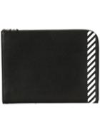 Off-white Large Striped Clutch - Black