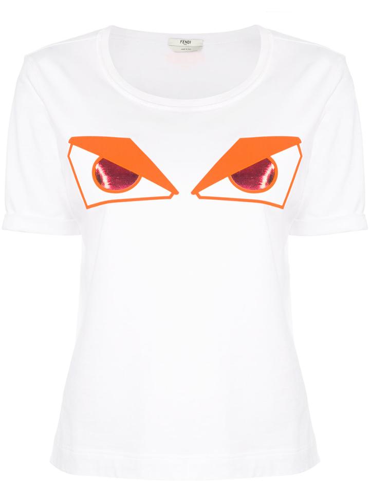 Fendi Appliqué T-shirt - White