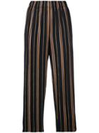 Forte Forte Striped Loose Trousers - Black
