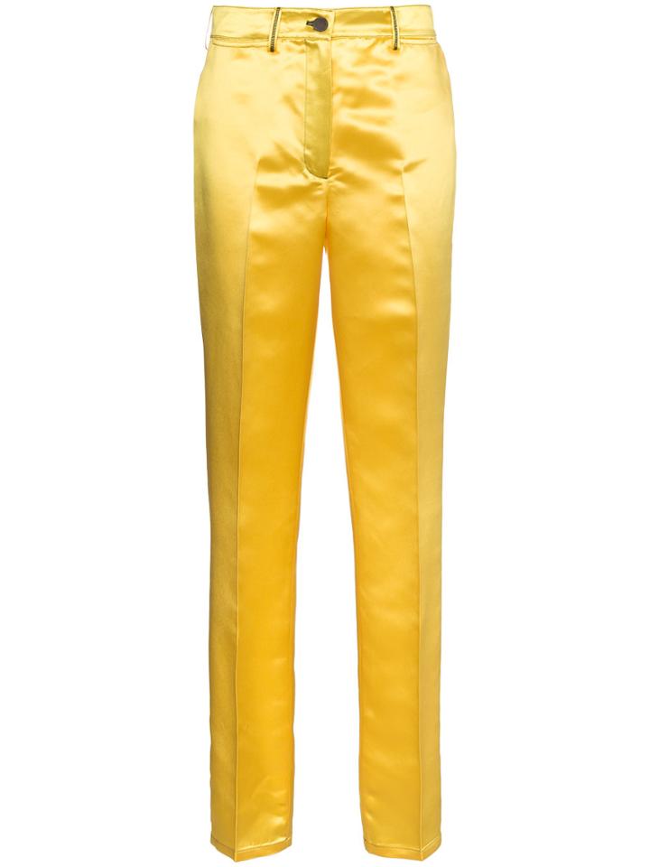 Calvin Klein 205w39nyc High Waist Satin Trousers - Yellow & Orange