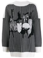 Henrik Vibskov Intarsia Knit Striped Jumper - Black