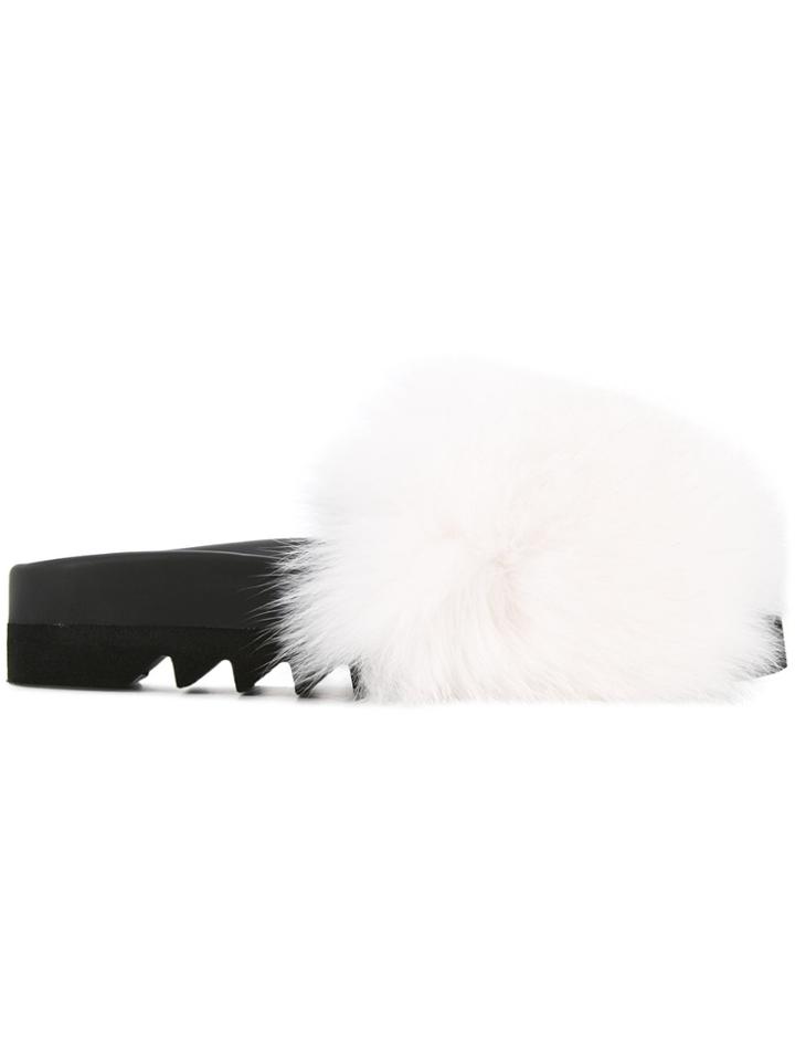 Joshua Sanders Appliqué Slippers - Black