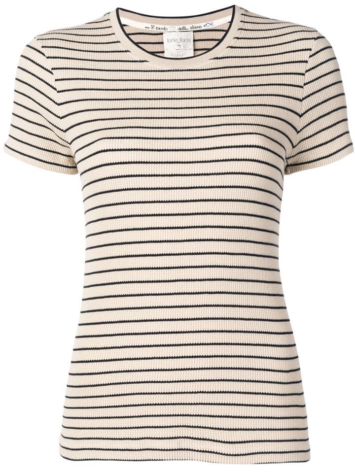 Forte Forte Striped Knitted Top - Neutrals