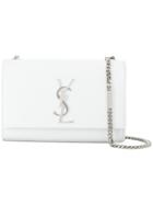 Saint Laurent Medium Monogram Kate Shoulder Bag - White