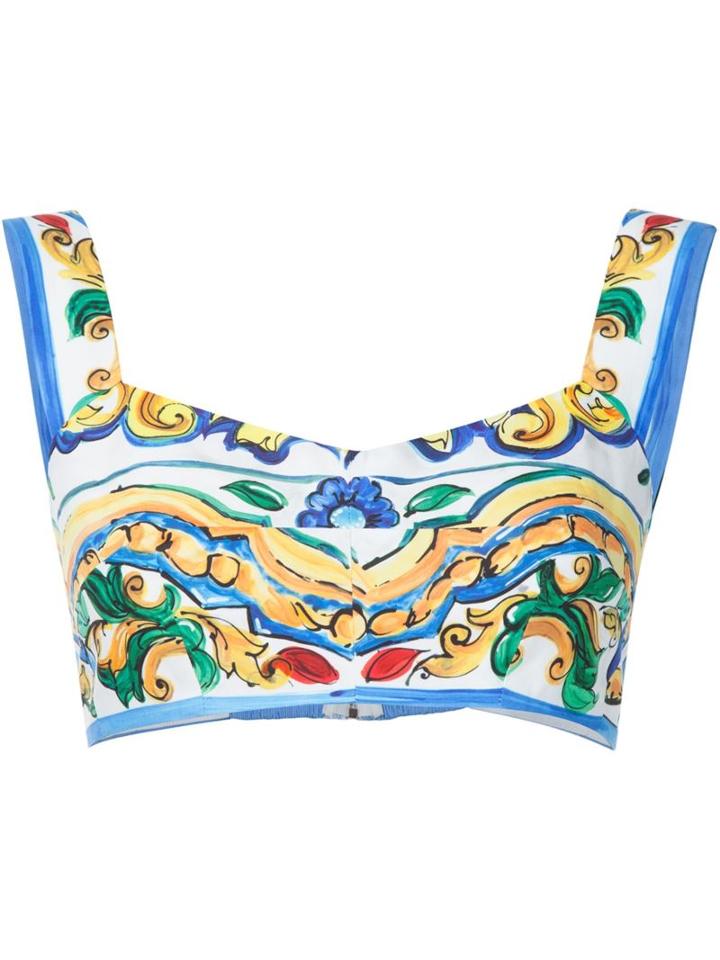 Dolce & Gabbana Tile Print Bra Top