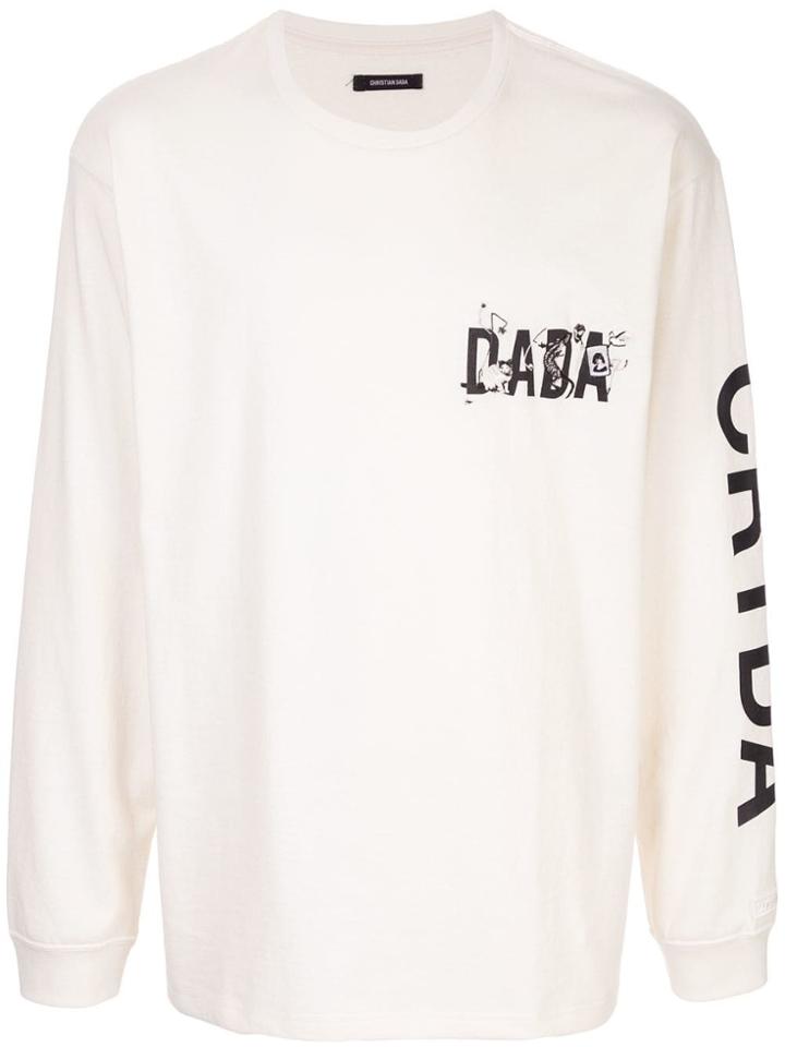 Christian Dada Lettering Logo Print T-shirt - White
