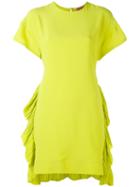 No21 - Ruched Hem Dress - Women - Acetate/silk - 40, Yellow/orange, Acetate/silk