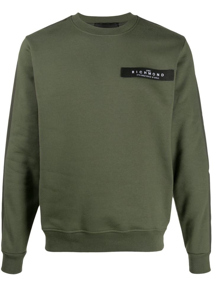 John Richmond Contrast Logo Jumper - Green