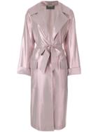 Alberta Ferretti Shimmery Fitted Coat - Pink & Purple