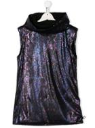 Cinzia Araia Kids Teen Sequin Embellished Dress - Purple