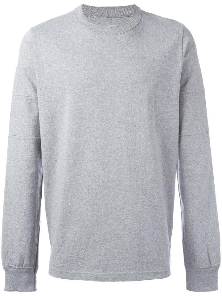 Sacai Raw Edge Sweatshirt, Men's, Size: 4, Grey, Cotton