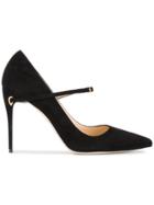 Jennifer Chamandi Black Suede Lorenzo 105 Heels