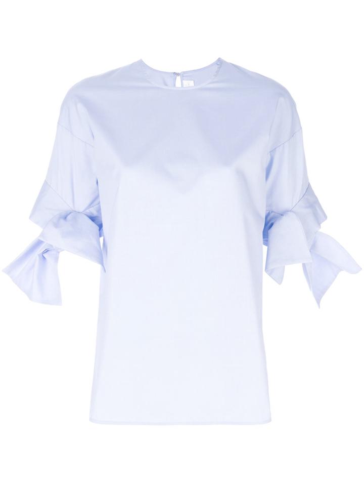 Victoria Victoria Beckham Knotted Bow Blouse - Blue