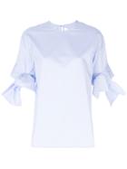 Victoria Victoria Beckham Knotted Bow Blouse - Blue