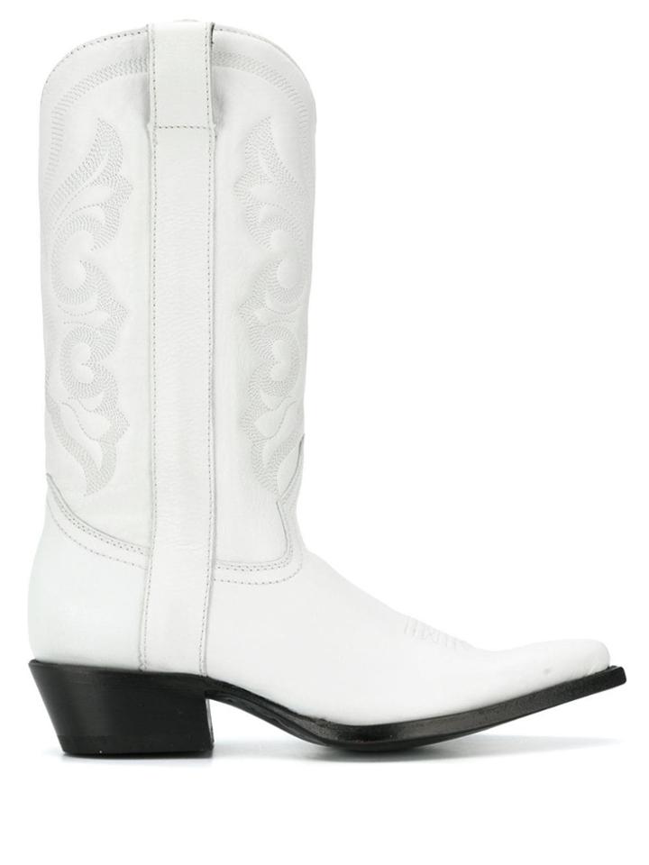 Ash Amazone Embroidered Boots - White