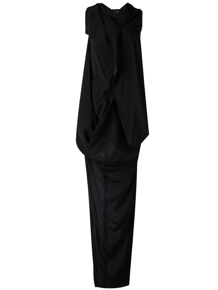 Rick Owens Open Back Maxi Dress - Black