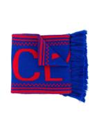 Young Versace Logo Knitted Scarf - Blue