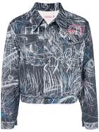 Charles Jeffrey Loverboy Chalk Madness Denim Jacket - Black