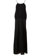 Dorothee Schumacher Knitted Top Flared Dress, Women's, Size: 3, Black, Cotton/linen/flax/polyamide/acetate