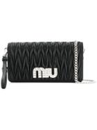 Miu Miu Matelassé Clutch Bag - Black